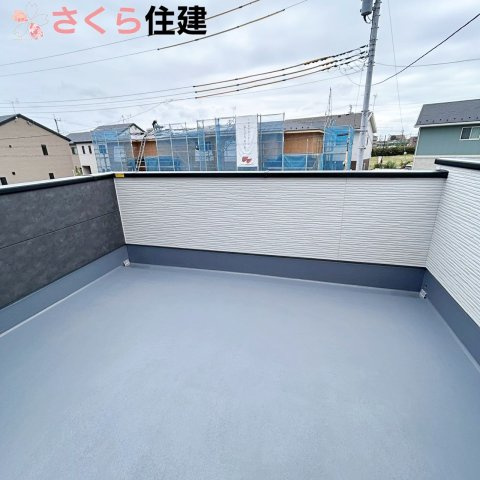 宇都宮市西原町2期　3号棟のバルコニー|広いバルコニーです