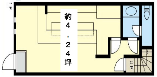 【間取り】 | 日ノ出町駅3分 水野⾧屋 1階 4.24坪 小料理屋居抜き