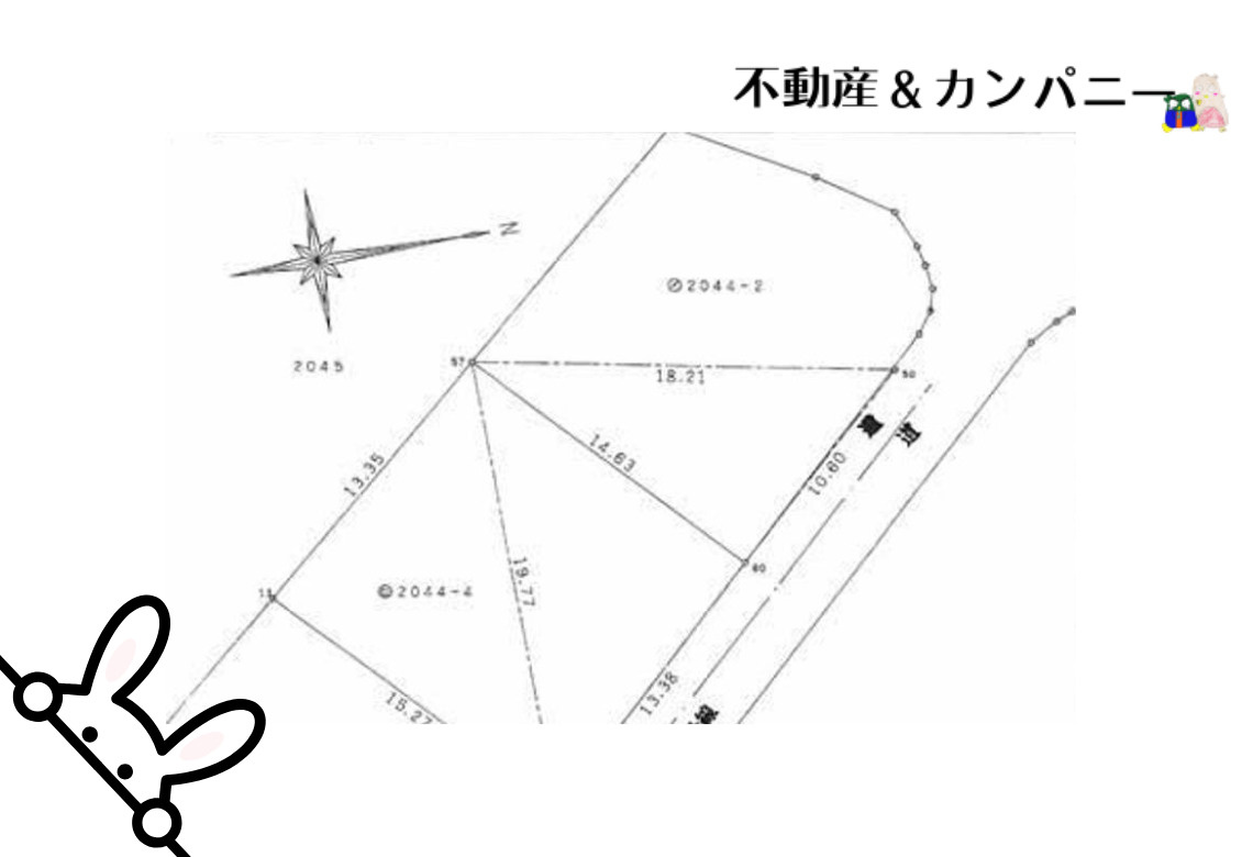 松山市東方町の売地の土地図