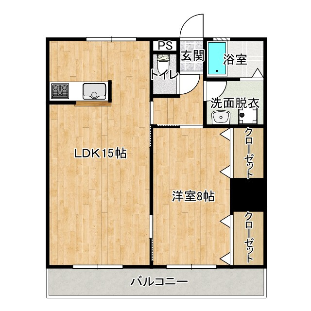 コーポ中ノ丸Ⅰの間取り