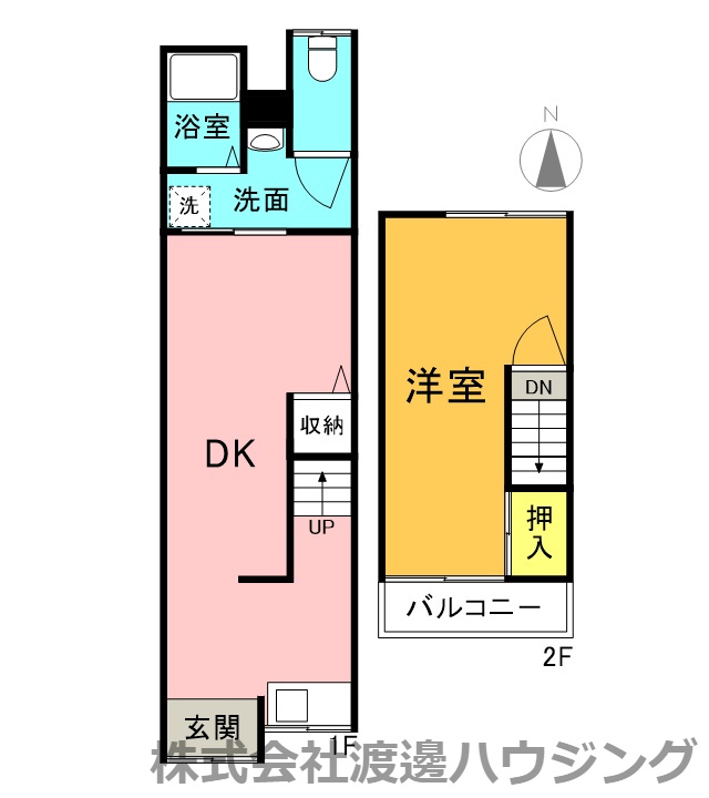小若江1丁目テラスハウスの間取り