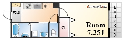 リーフビル割塚の間取り