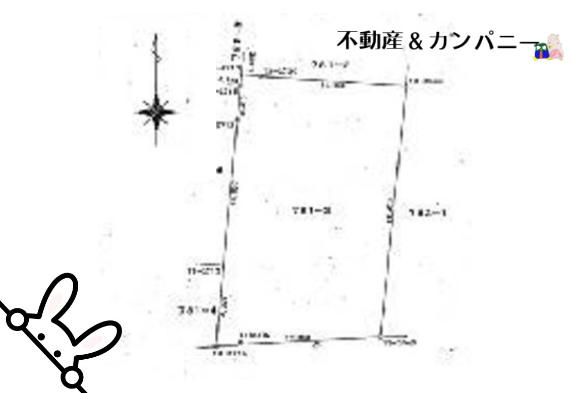 松山市道後一万の売地の土地図