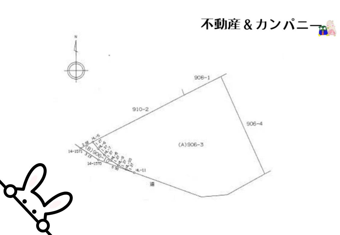 東温市南方の売地の土地図