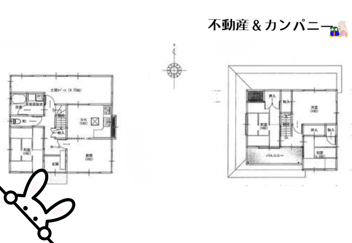 松山市市坪北２丁目の中古一戸建の間取り