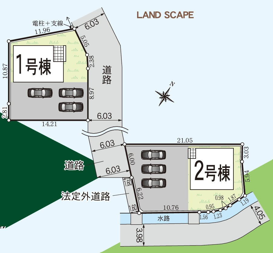 綾歌郡宇多津町大字東分の新築一戸建の区画図