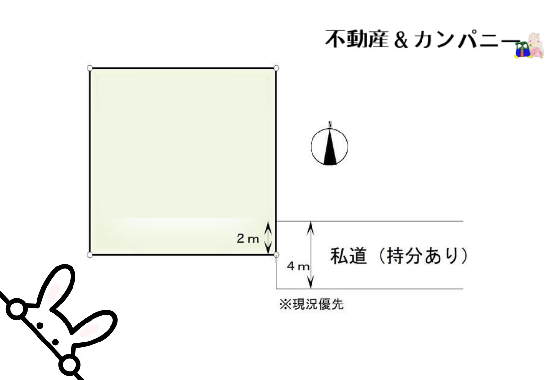 松山市安城寺町の売地の土地図