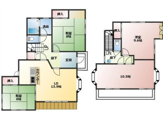 【中古】川越市吉田中古住宅の間取り