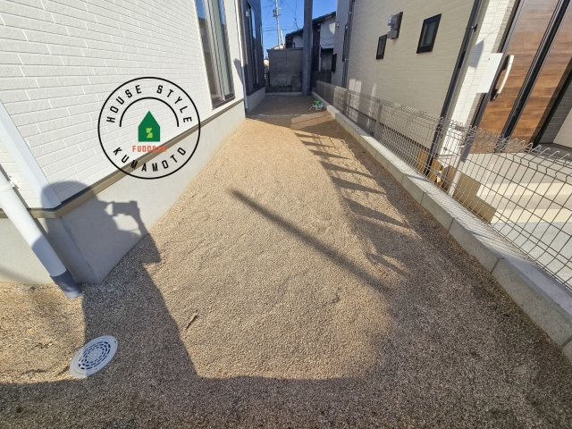 熊本市北区池田3丁目第2-2棟（1号棟）の庭|お庭で自由な時間を過ごせます。