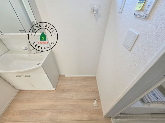 熊本市北区池田3丁目第2-2棟（1号棟）の内観：施工例|ランドリースペースは広さもたっぷり。