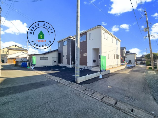 熊本市北区池田3丁目第2-2棟（1号棟）の前面道路含む現地写真|見学の時間などお気軽にお問い合わせ下さい。