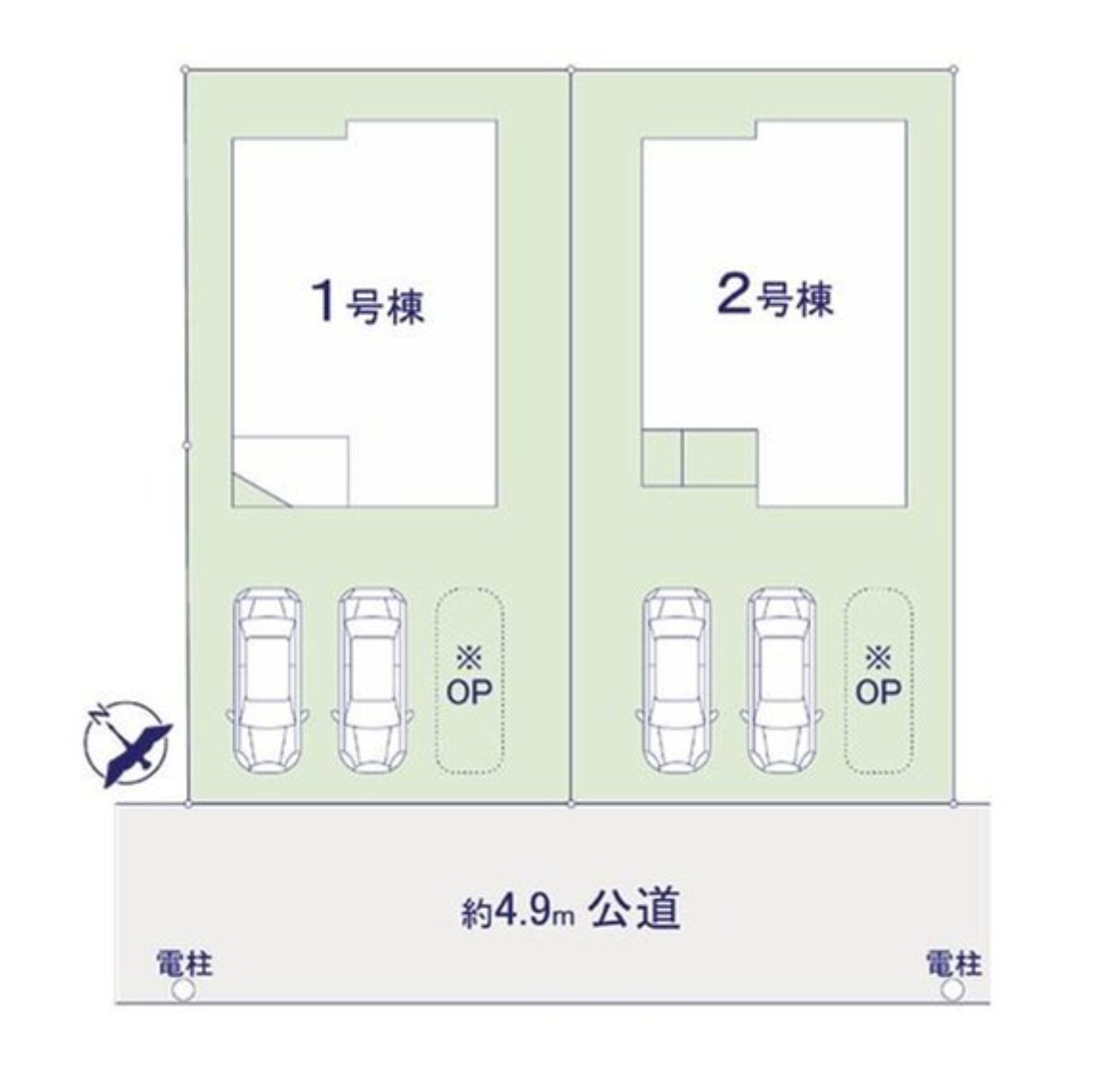 糟屋郡篠栗町和田2丁目第2-2棟（1号棟）　の区画図|配置図（1号棟）