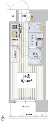 レジュールアッシュ玉造の間取り