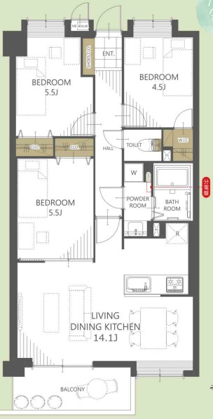 【間取り】 | JGMシュリアン周船寺弐番館☆仲介手数料無料☆