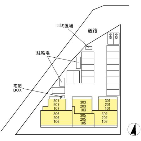 リヴィエールの駐車場
