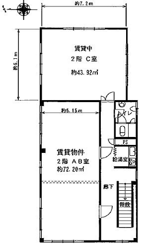 大津市美崎町の事務所の間取り