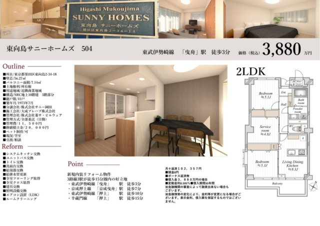 東向島サニーホームズの間取り