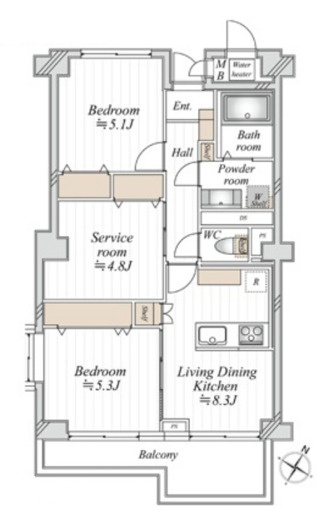 東向島サニーホームズの間取り