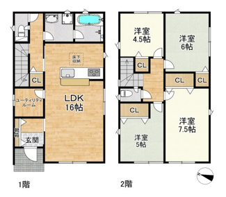 【間取り】 | 永吉2丁目戸建て　第3-1号棟