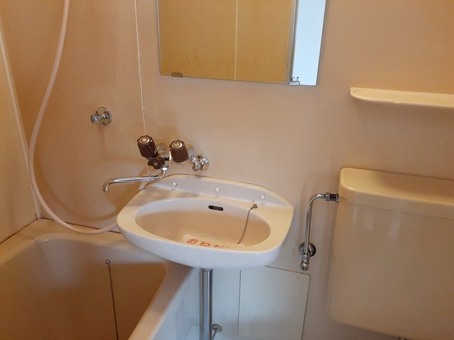 ハイツ東山の洗面所|使いやすい洗面所です