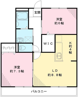 【間取り】 | オーク・フルール　Ｂ