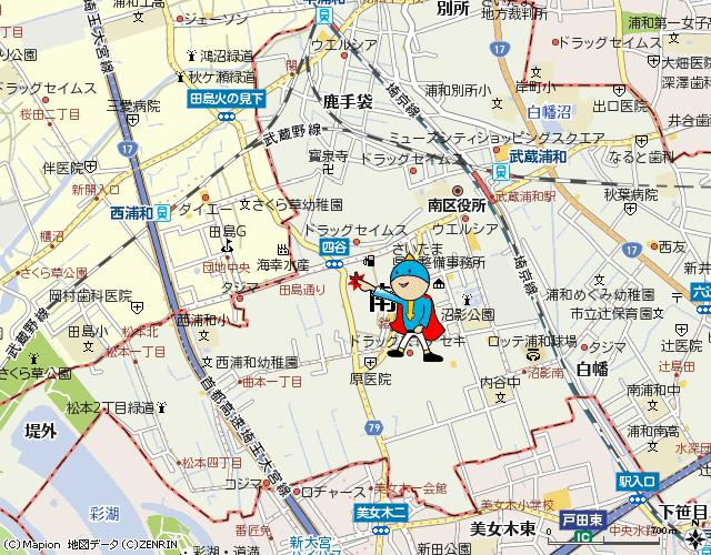 アムール四谷の地図