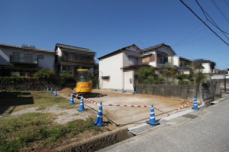いの町枝川　新築戸建　1号棟の外観|造成中