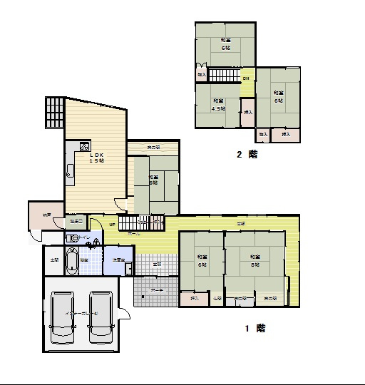 南部町阿賀中古戸建の間取り|居宅の間取りになります。
6LDKとなっております。