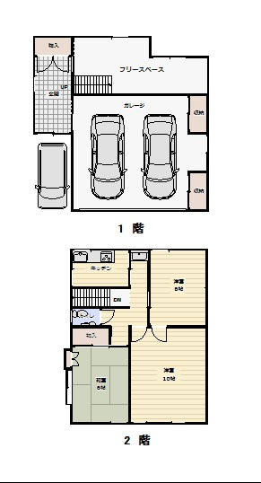 南部町阿賀中古戸建の間取り|事務所の間取りとなります。
3Kとなっております。