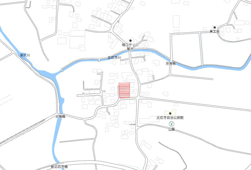 都城市安久町の売地の土地図
