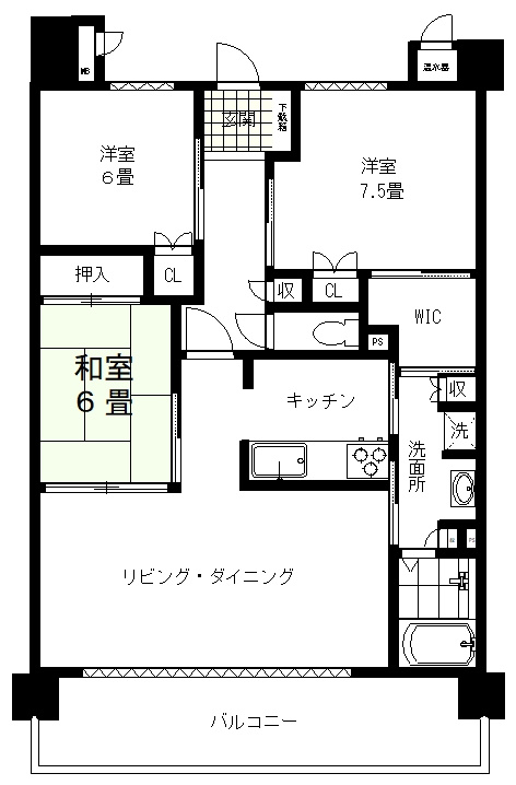 サーパス久保田南の間取り