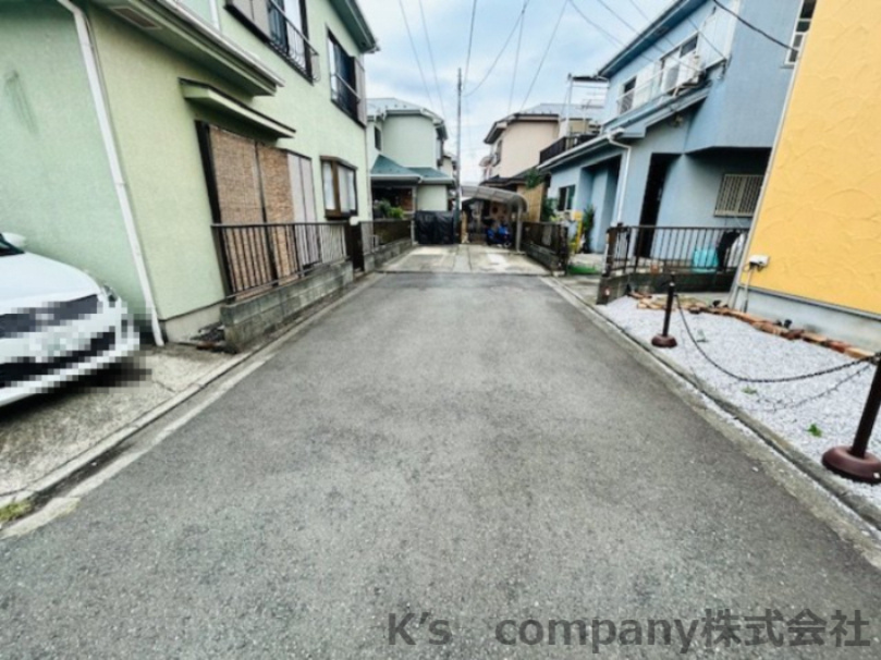 高座郡寒川町倉見　建築条件なし　売地の前面道路含む現地写真|前面道路の様子です◇