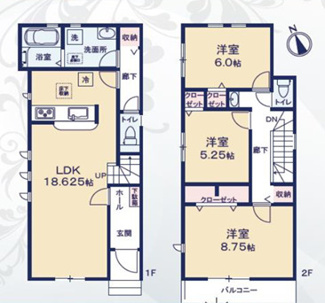 【間取り】 | 千葉市花見川区さつきが丘二丁目　新築分譲住宅１号棟 | 花見川区さつきが丘２丁目　１号棟　３LDK