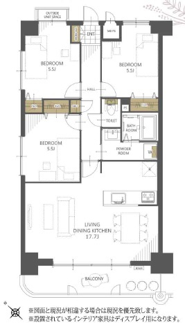 ライオンズマンション姫路東今宿の間取り|間取図