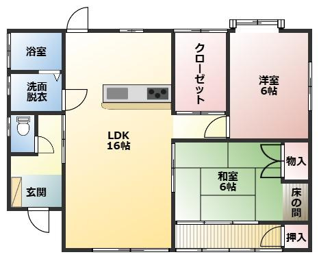 都城市千町の中古一戸建の間取り