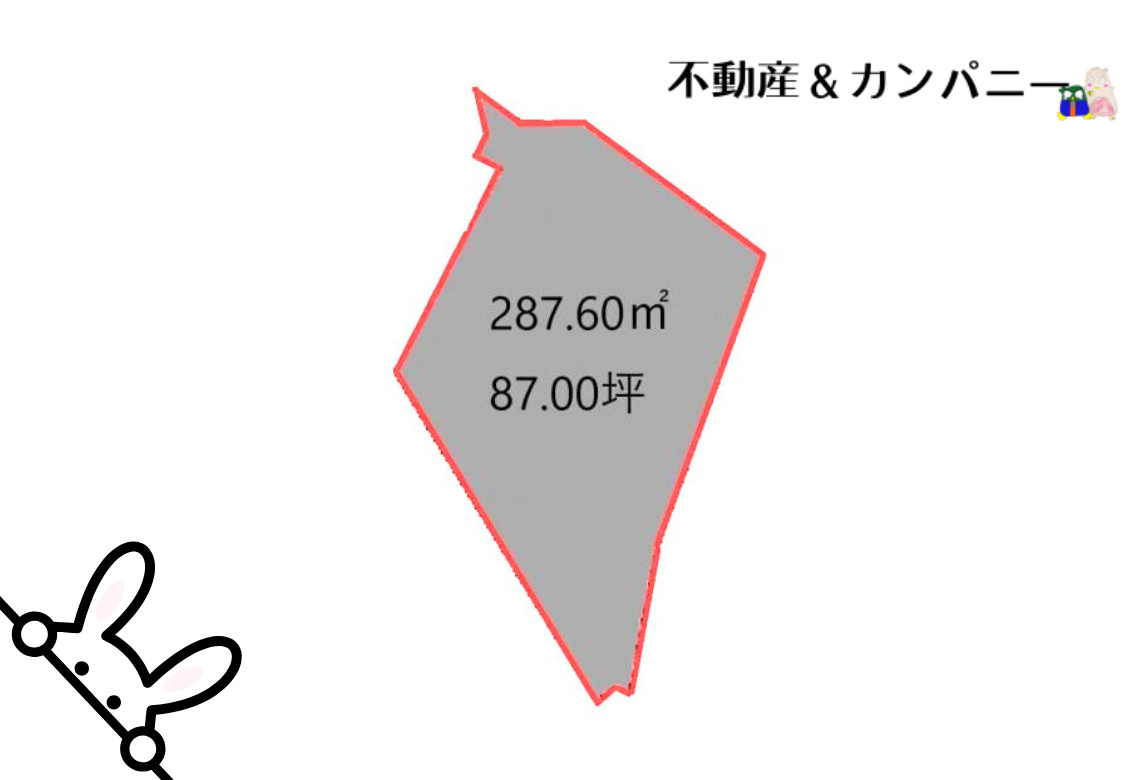松山市窪野町の売地の土地図