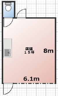 湖南市下田の店舗事務所の間取り