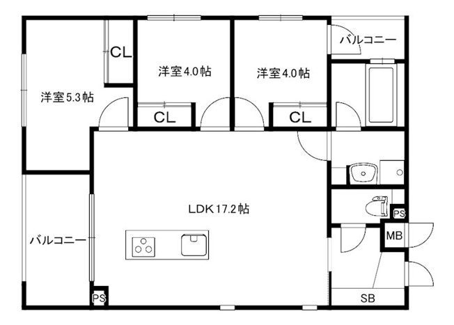 【間取り】 | 仲介手数料０円！「プライスホーム」で検索！MODERN ASPIRATION 六本松ヒルズ