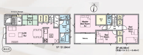 【間取り】 | 福岡市城南区干隈1丁目第4　1号棟（全2棟）【仲介手数料無料・0円】 | 平日、土日祝日もお好きな日時にご見学可能です。お気軽にお問合せ下さい。