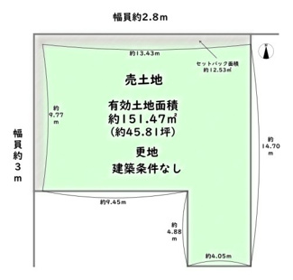 【土地図】 | 下京区西七条南東野町　建築条件なし