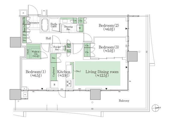 SKY DUO PARK VILLAGE T棟 18階