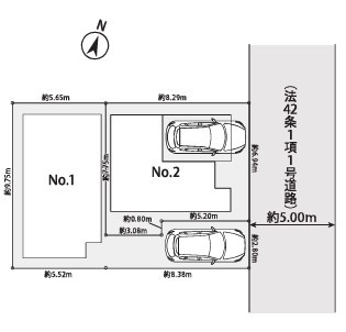 八王子市　子安町　新築一戸建ての区画図|～全2棟の新築一戸建て～