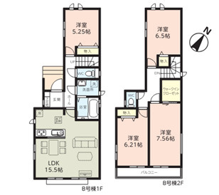【間取り】 | 千葉市稲毛区宮野木町　新築分譲住宅B号棟 | 千葉市稲毛区宮野木町　B号棟　４LDK