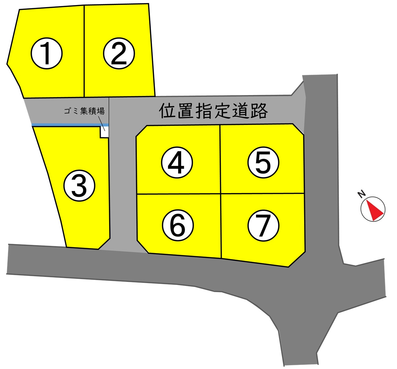 東邦ピュアコート諏訪形の区画図