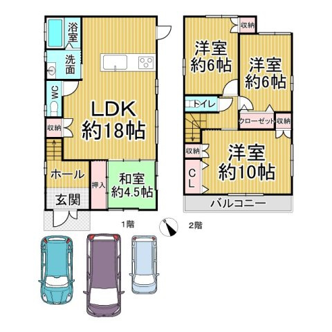 泉南郡田尻町吉見戸建の間取り