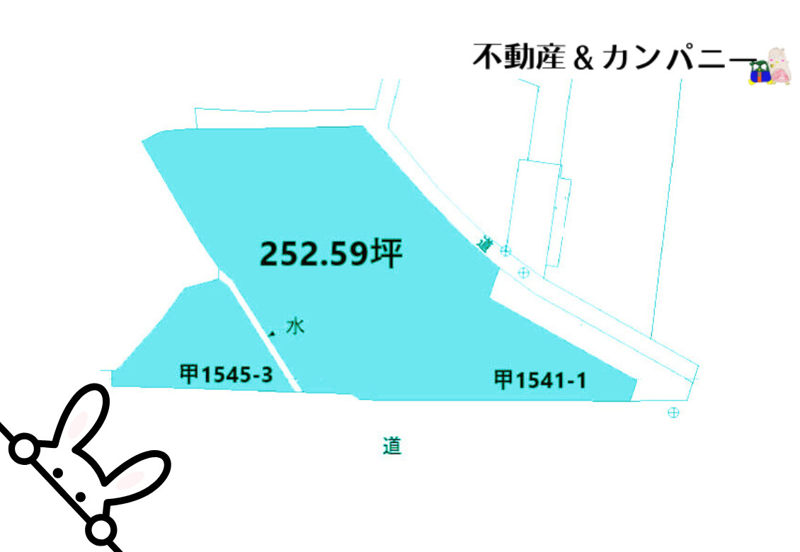 東温市則之内の売地の土地図