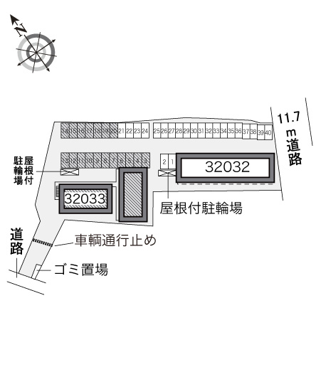 レオパレスケリュスBの区画図