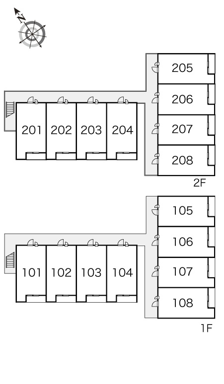 レオパレスケリュスBの区画図
