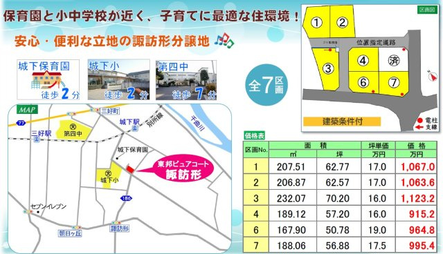 東邦ピュアコート諏訪形のその他