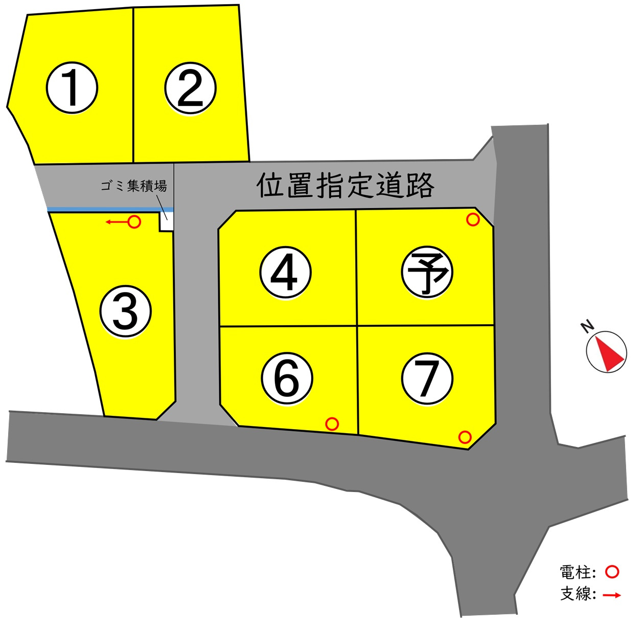 東邦ピュアコート諏訪形の区画図